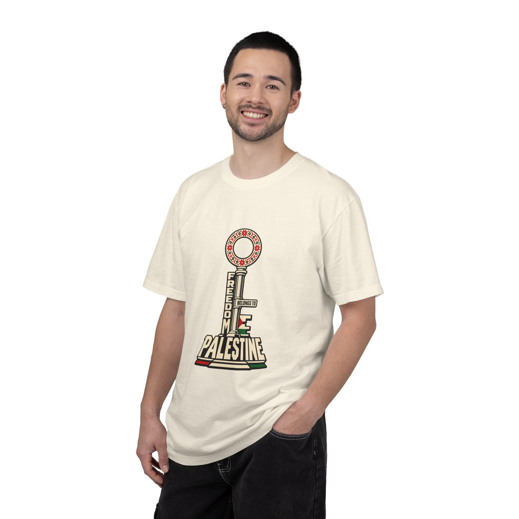 Palestine Freedom Key T-Shirt — Retro Solidarity Graphic Tee
