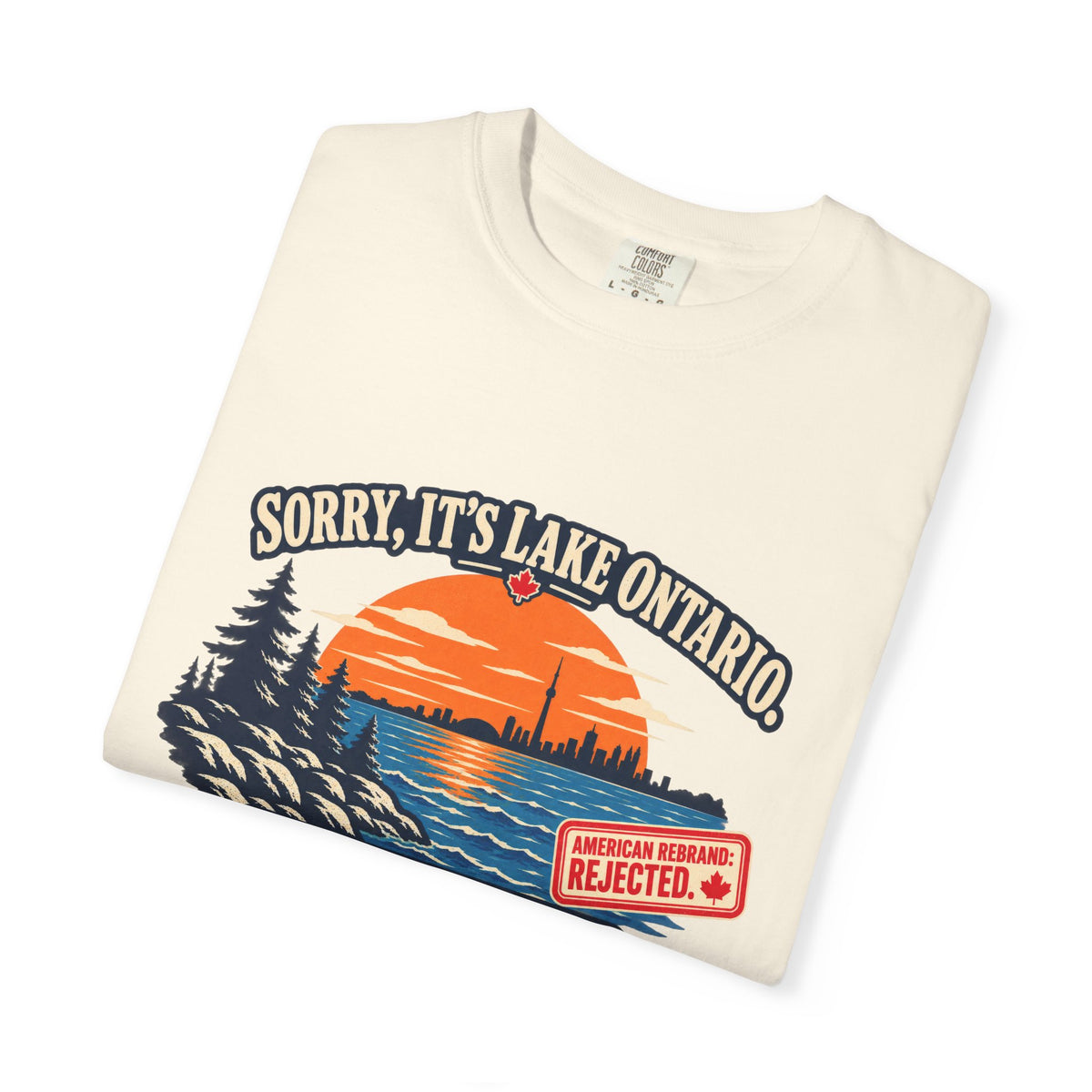 Lake Ontario Sunset T-Shirt — "Sorry, It's Lake Ontario" - Lake America Rejected
