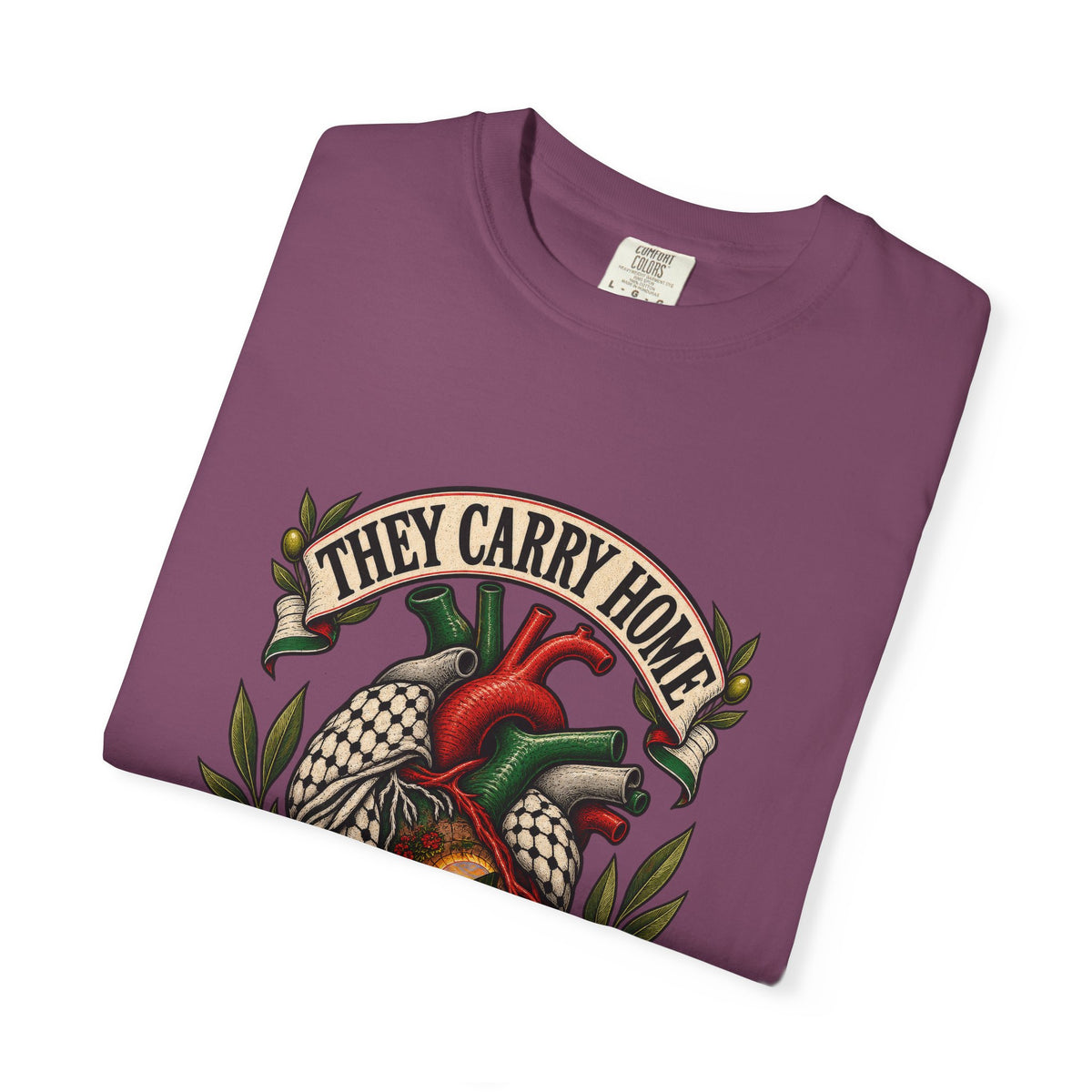 They Carry Home Heart T-Shirt — Free Palestine