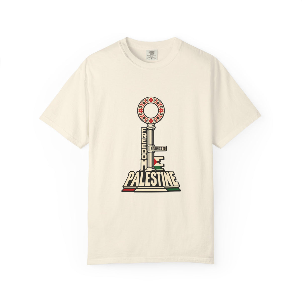 Palestine Freedom Key T-Shirt — Retro Solidarity Graphic Tee
