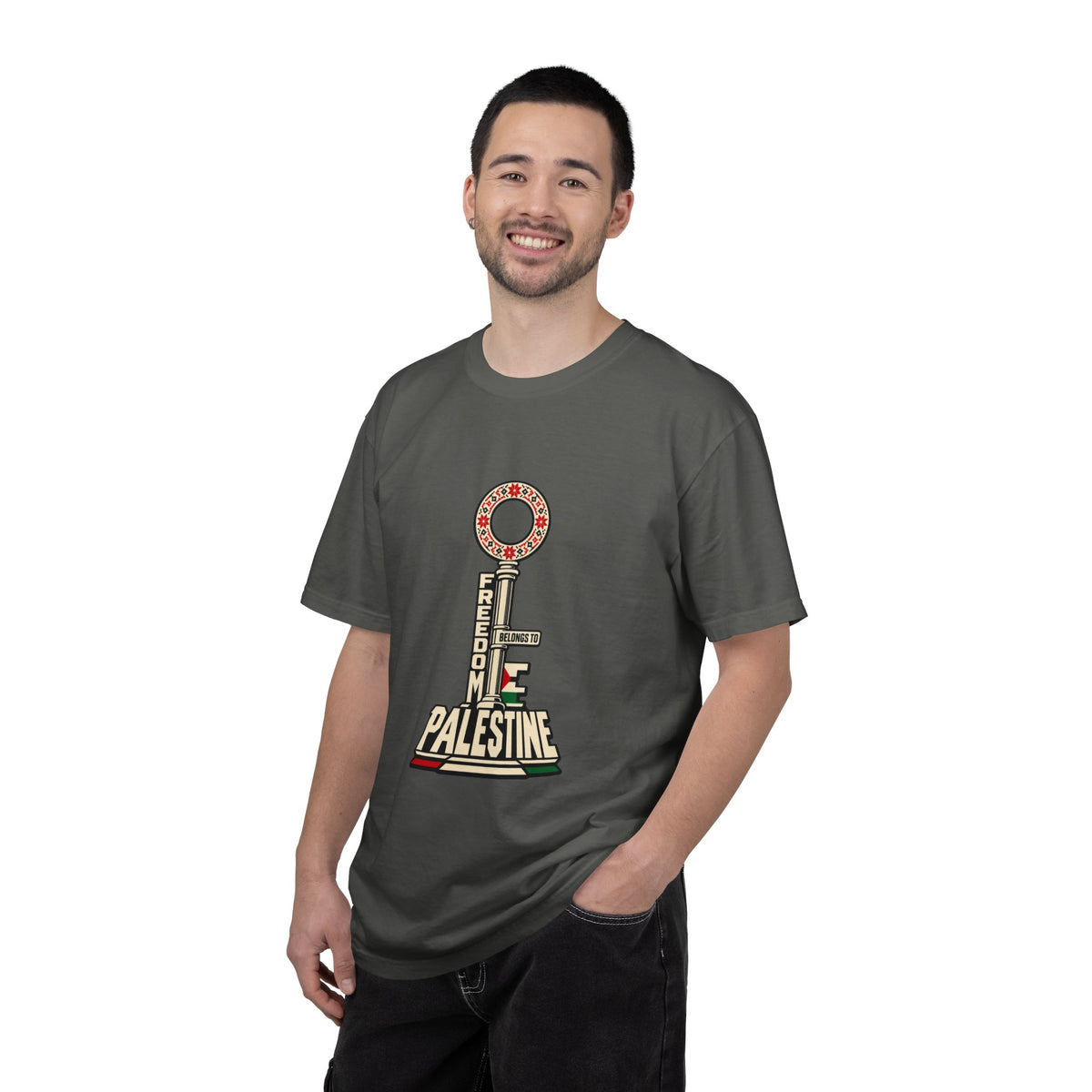Palestine Freedom Key T-Shirt — Retro Solidarity Graphic Tee