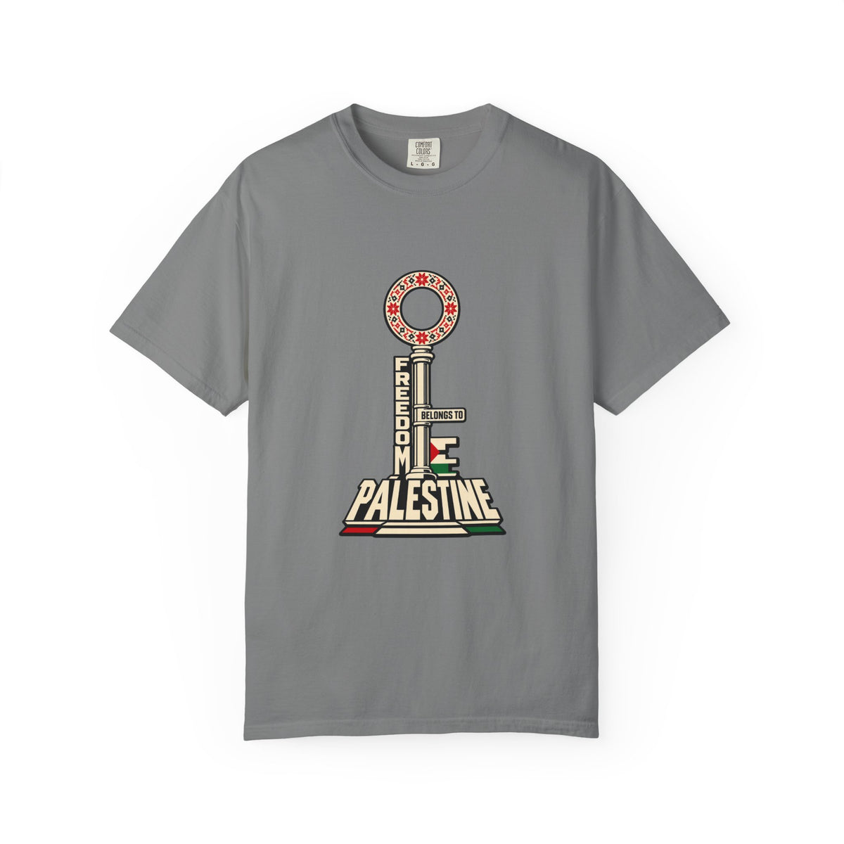 Palestine Freedom Key T-Shirt — Retro Solidarity Graphic Tee