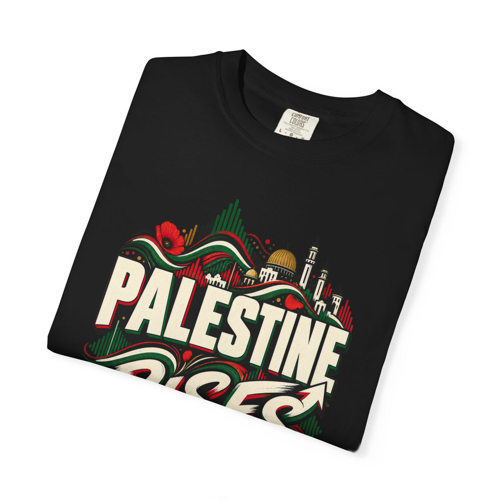 Palestine Rises Graphic T-Shirt — "Palestine Rises in Every Voice" Tee