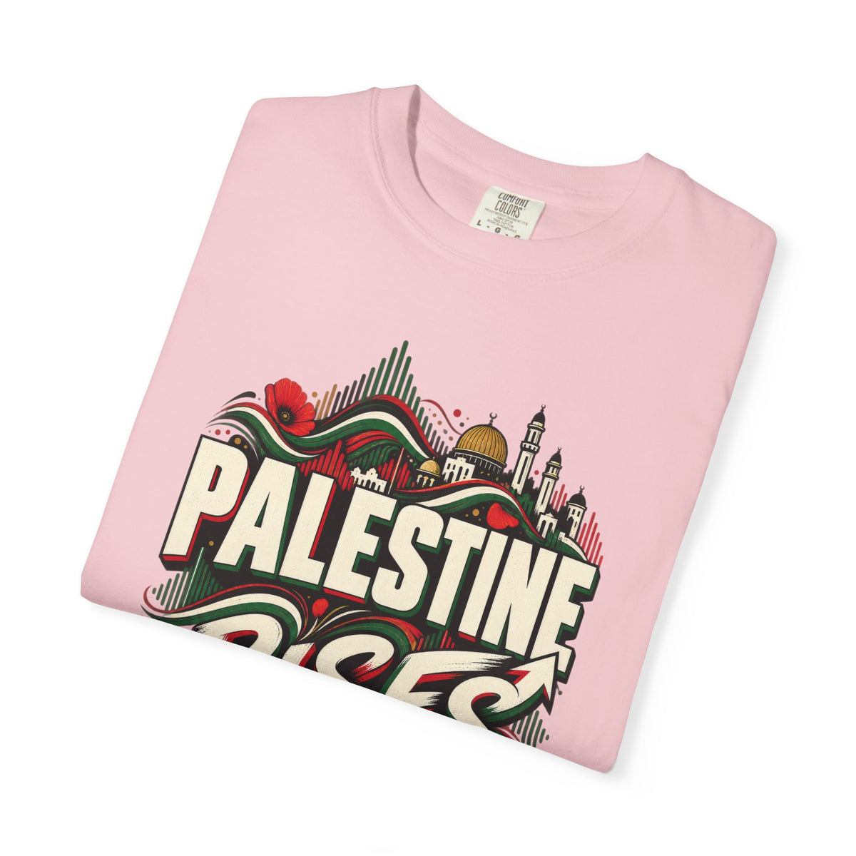 Palestine Rises Graphic T-Shirt — "Palestine Rises in Every Voice" Tee