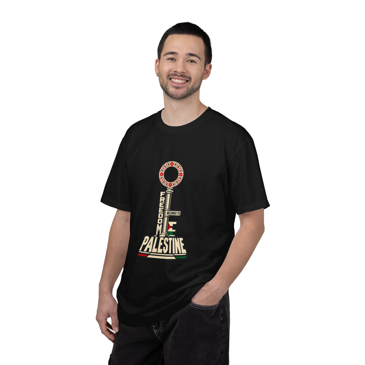 Palestine Freedom Key T-Shirt — Retro Solidarity Graphic Tee