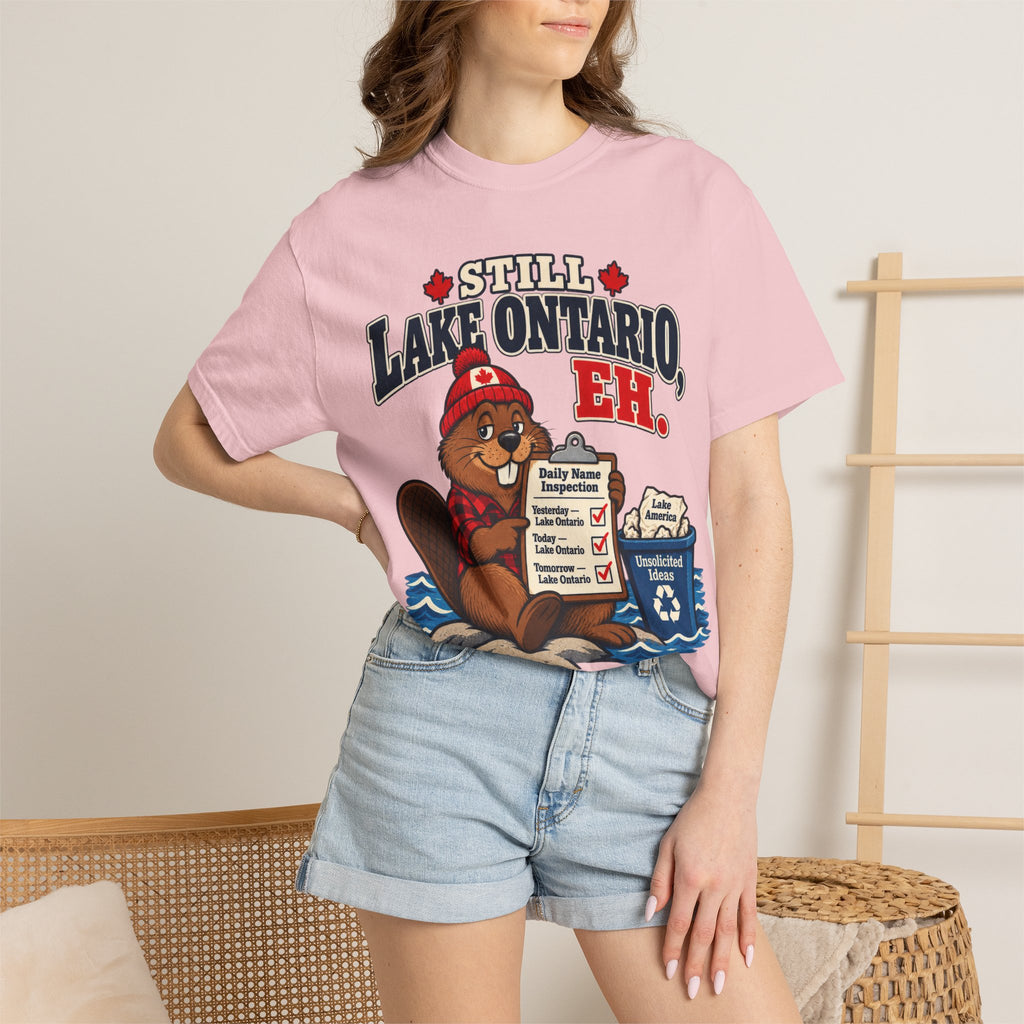 Still Lake Ontario, Eh T-Shirt — Cute Canadian Beaver Graphic Tee