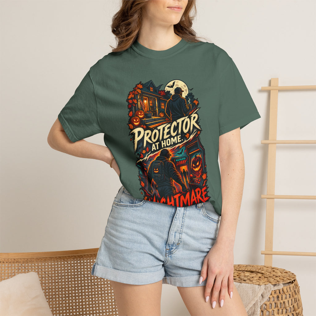 Halloween Gamer DAD Protector at Home - Nightmare in the Lobby T-Shirt