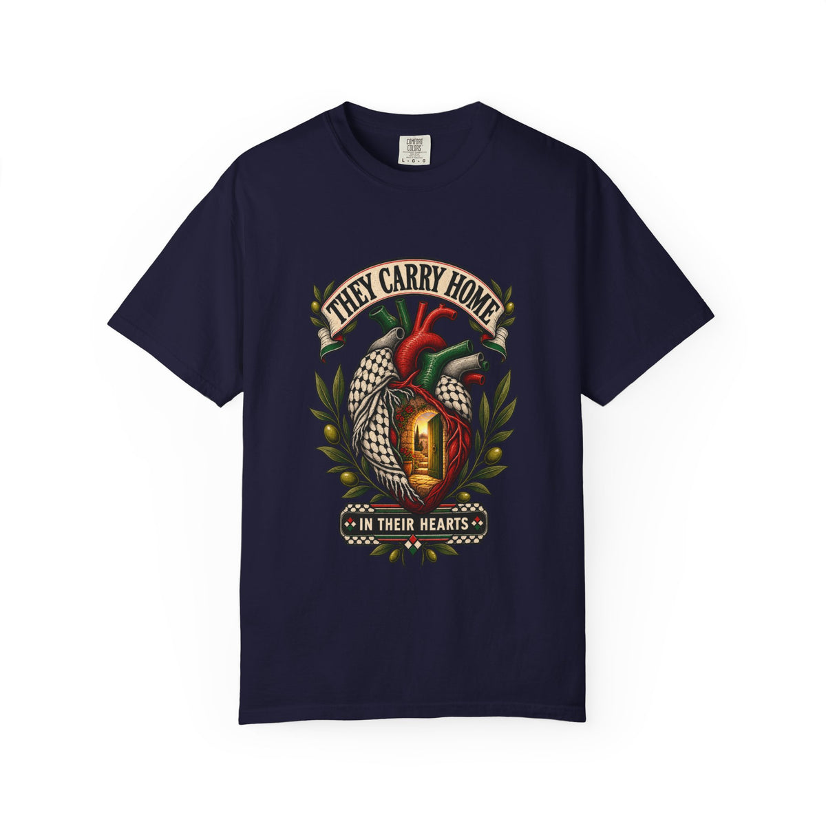 They Carry Home Heart T-Shirt — Free Palestine