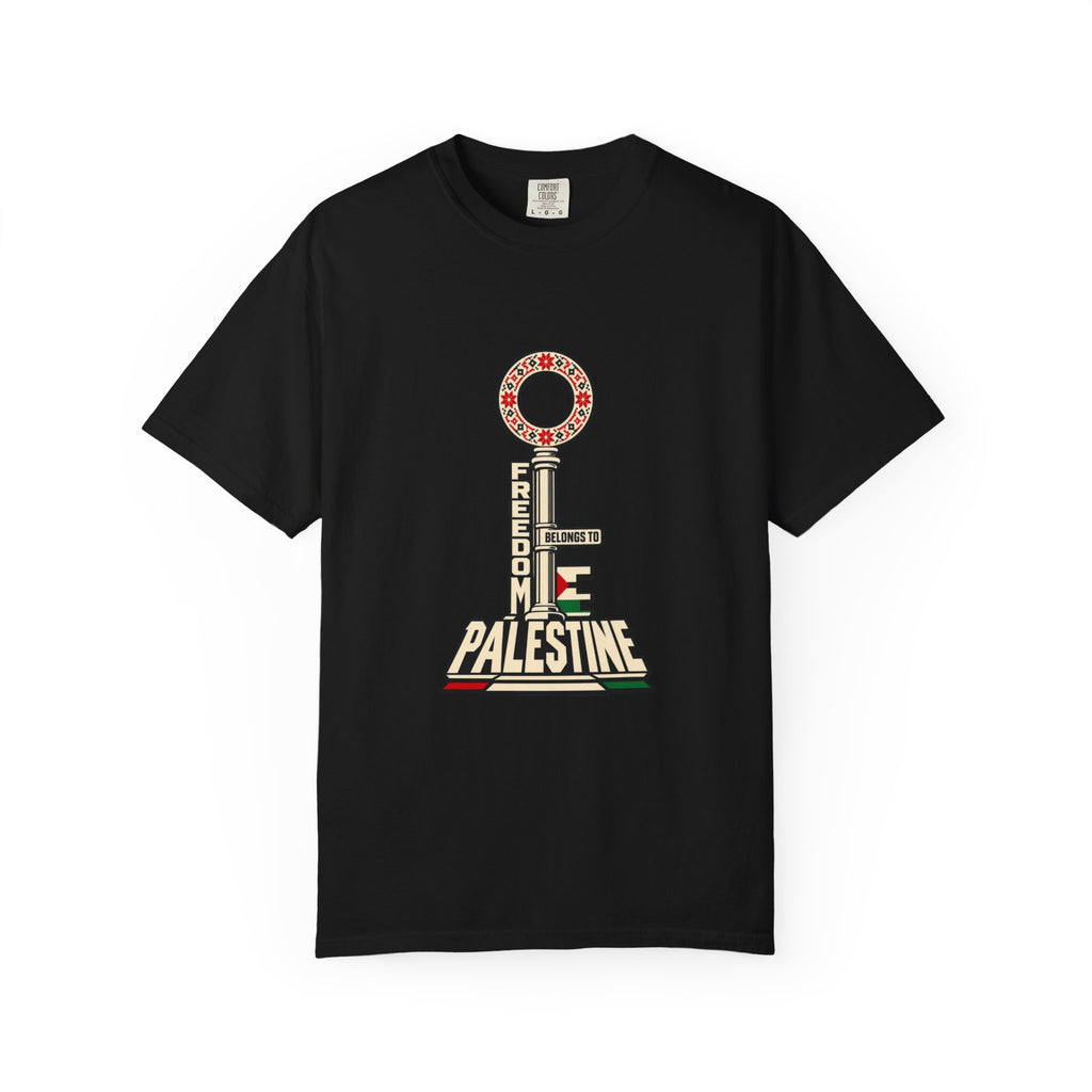 Palestine Freedom Key T-Shirt — Retro Solidarity Graphic Tee