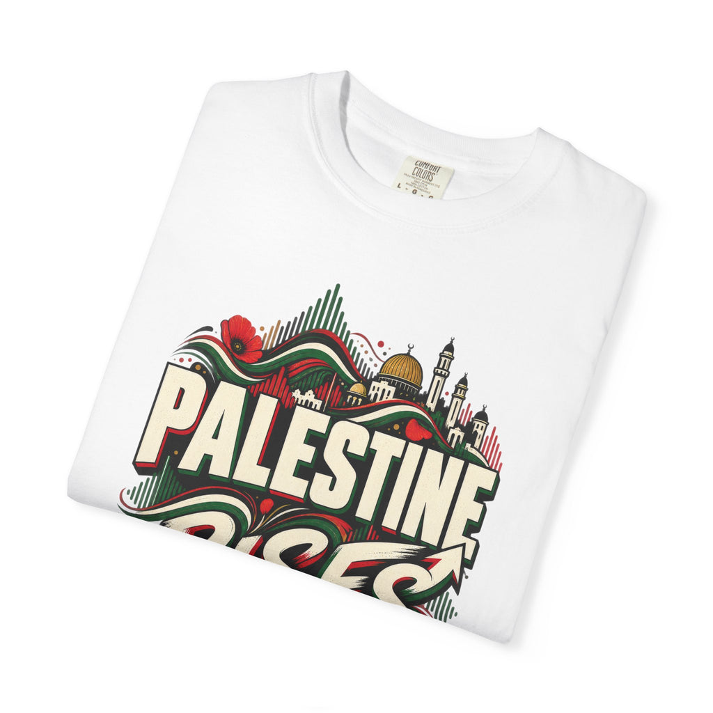 Palestine Rises Graphic T-Shirt — "Palestine Rises in Every Voice" Tee