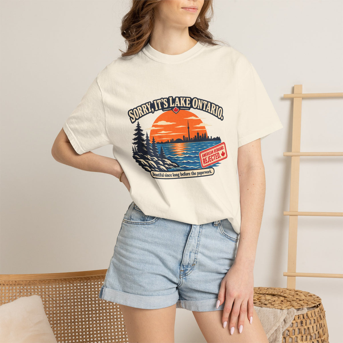 Lake Ontario Sunset T-Shirt — "Sorry, It's Lake Ontario" - Lake America Rejected