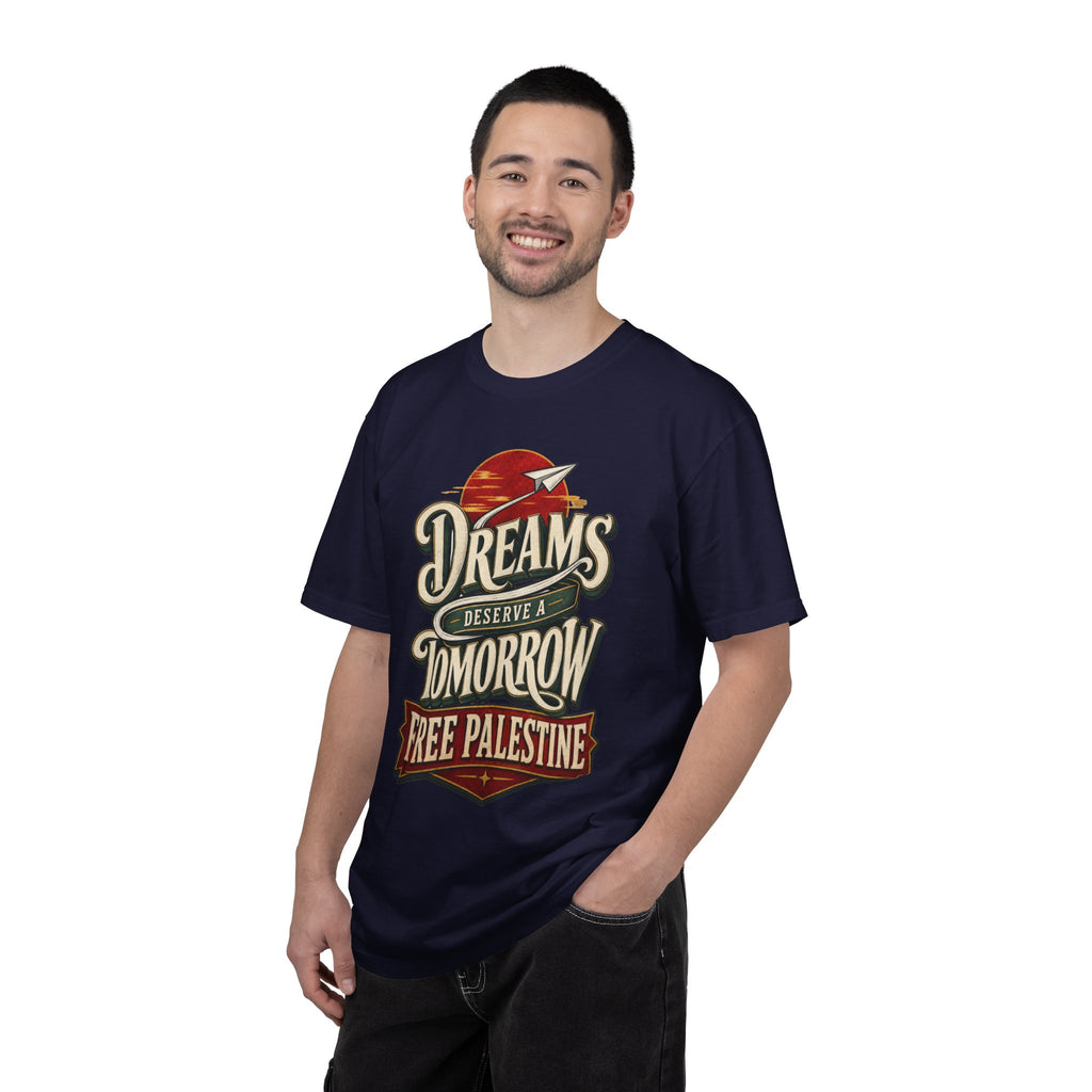 T-Shirt — "Dreams Deserve a Tomorrow: Free Palestine" Vintage Graphic Tee