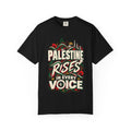 Palestine Rises Graphic T-Shirt — "Palestine Rises in Every Voice" Tee