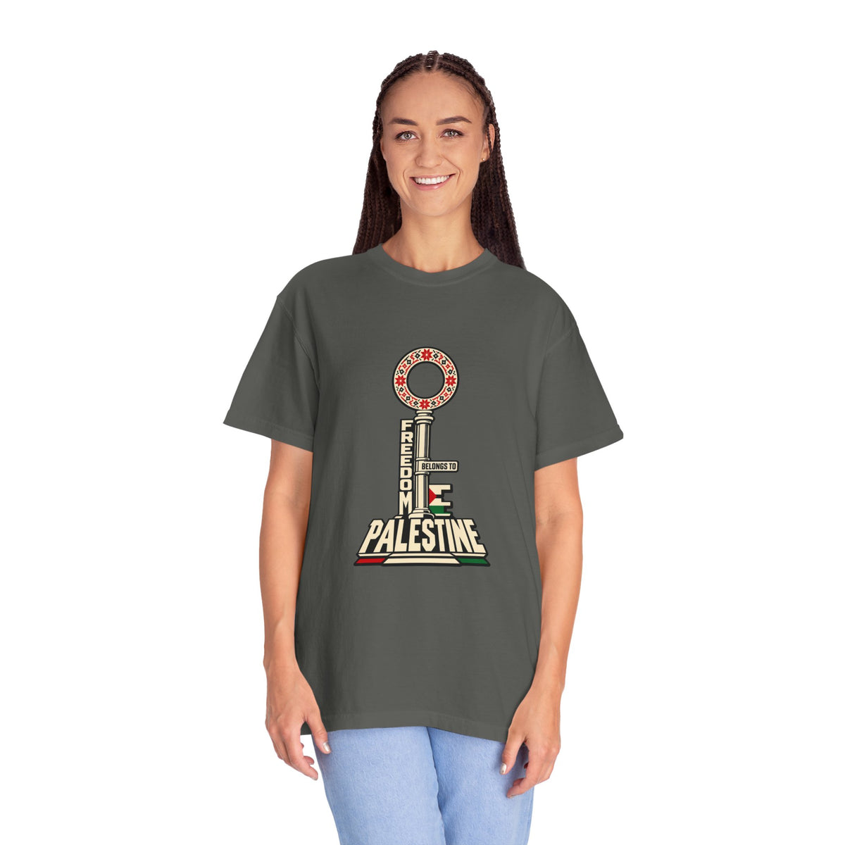 Palestine Freedom Key T-Shirt — Retro Solidarity Graphic Tee