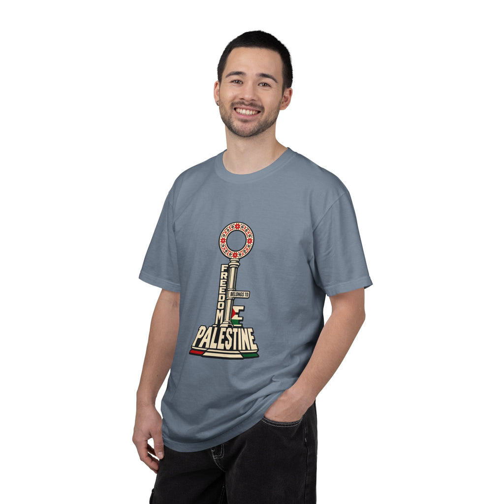 Palestine Freedom Key T-Shirt — Retro Solidarity Graphic Tee