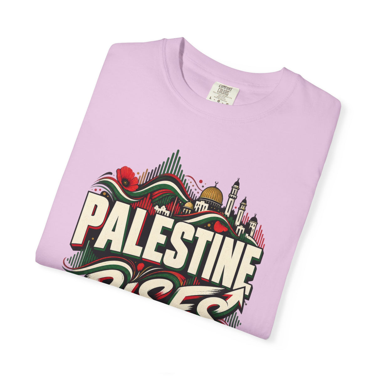 Palestine Rises Graphic T-Shirt — "Palestine Rises in Every Voice" Tee