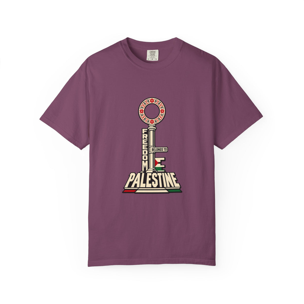 Palestine Freedom Key T-Shirt — Retro Solidarity Graphic Tee