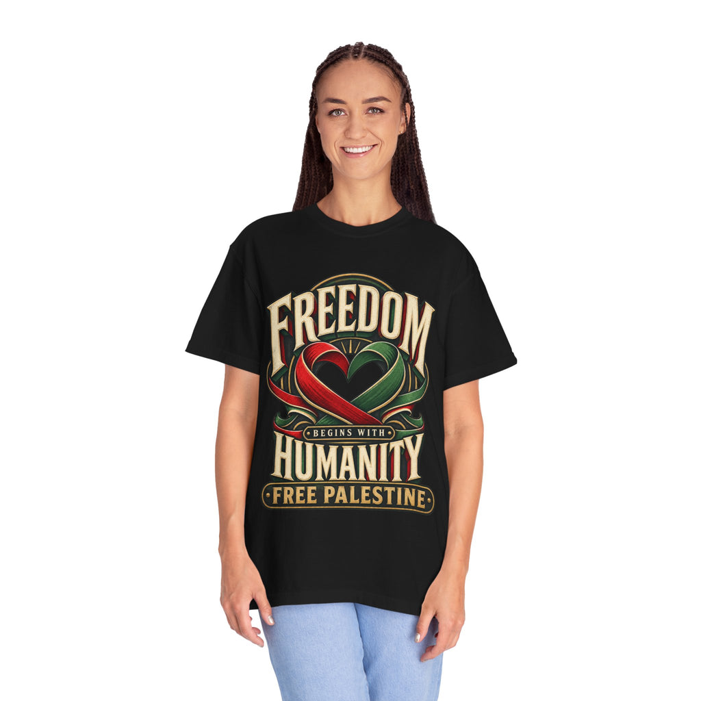 Freedom Begins With Humanity "Free Palestine" T-Shirt