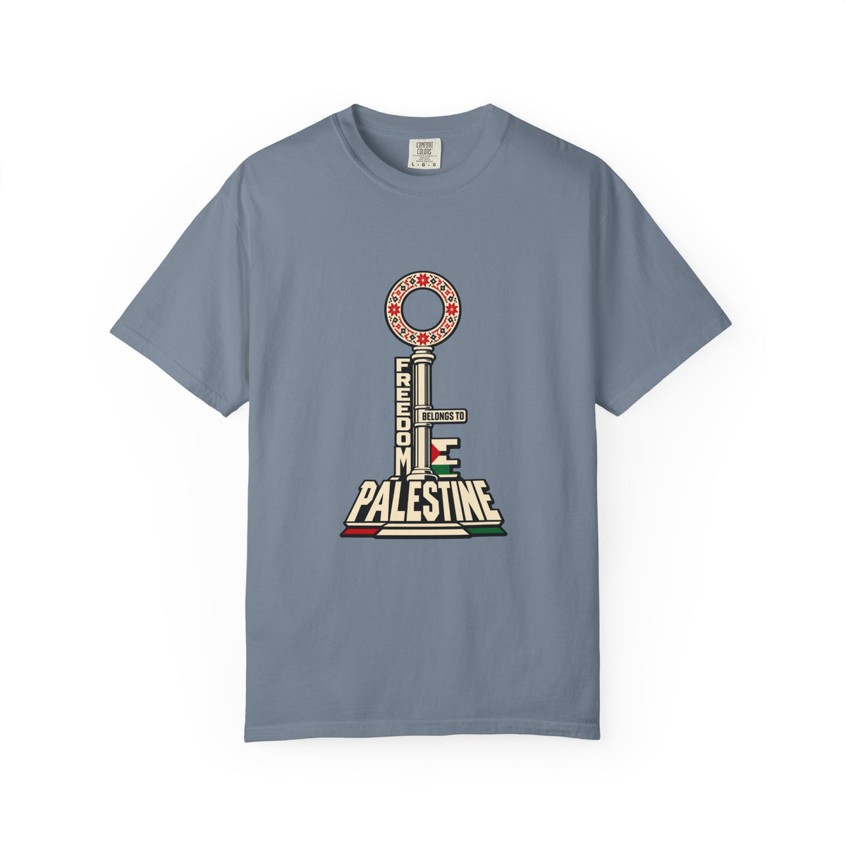 Palestine Freedom Key T-Shirt — Retro Solidarity Graphic Tee