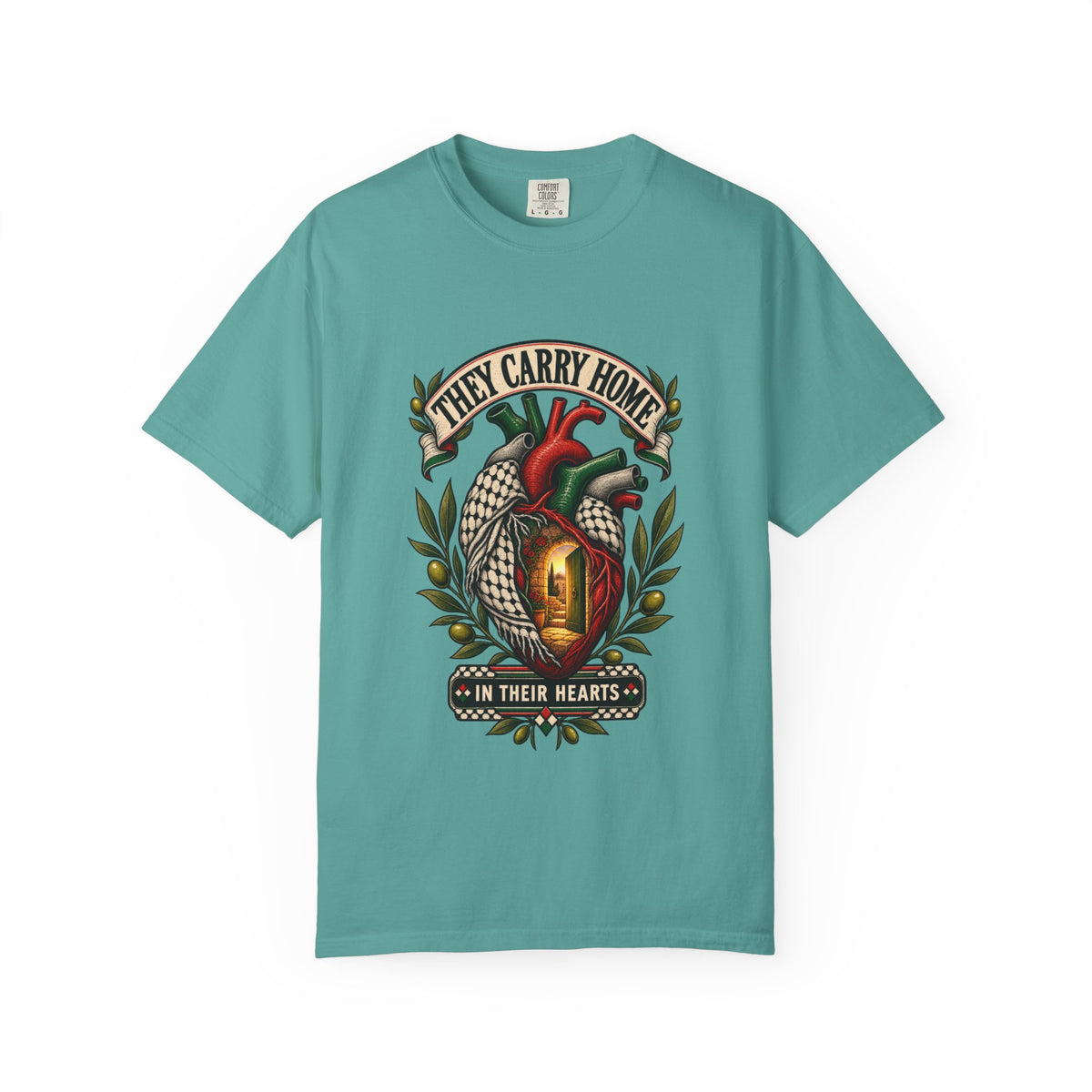 They Carry Home Heart T-Shirt — Free Palestine