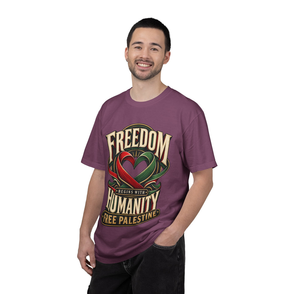 Freedom Begins With Humanity "Free Palestine" T-Shirt