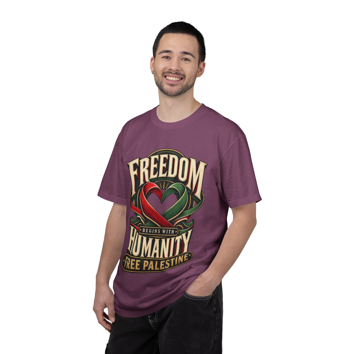 Freedom Begins With Humanity "Free Palestine" T-Shirt
