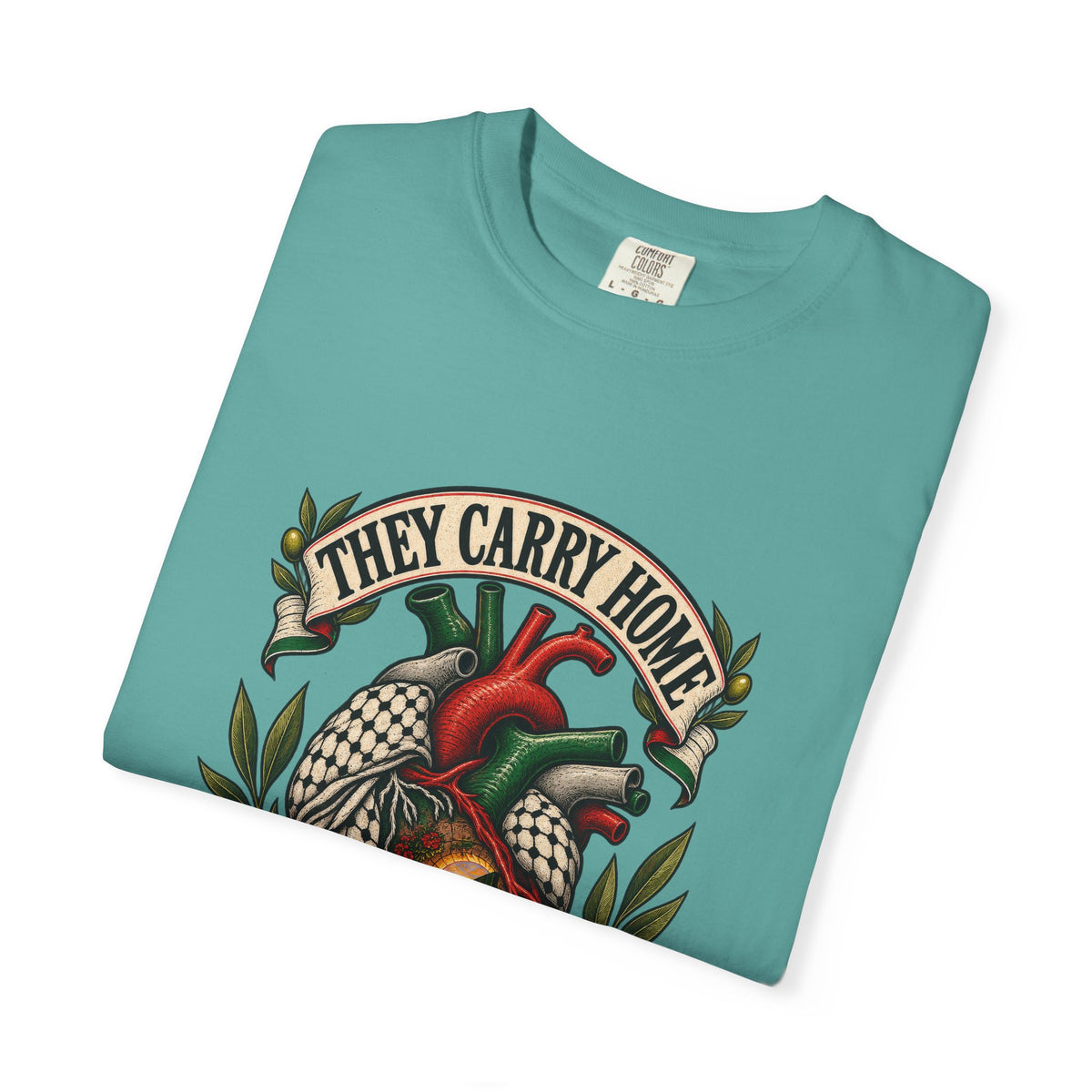 They Carry Home Heart T-Shirt — Free Palestine
