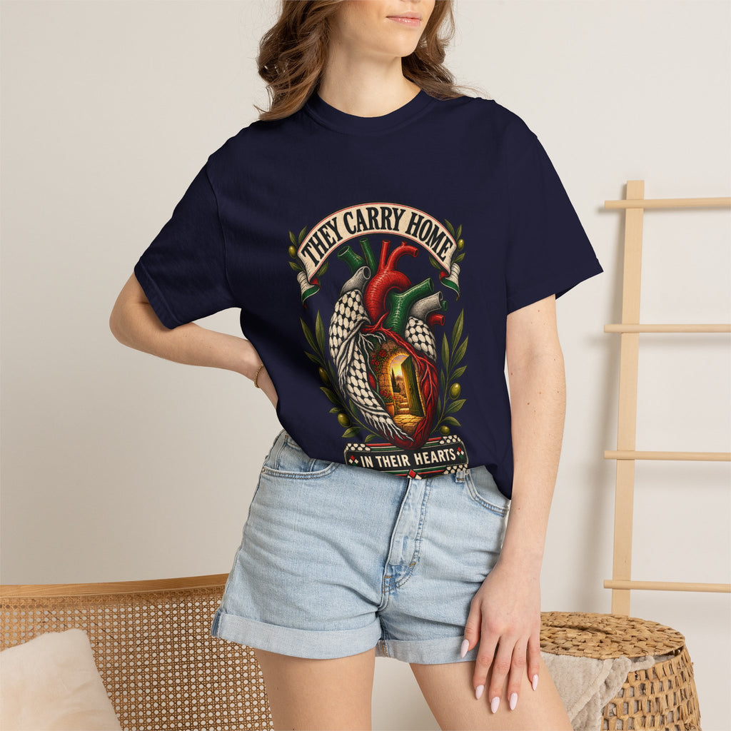 They Carry Home Heart T-Shirt — Free Palestine