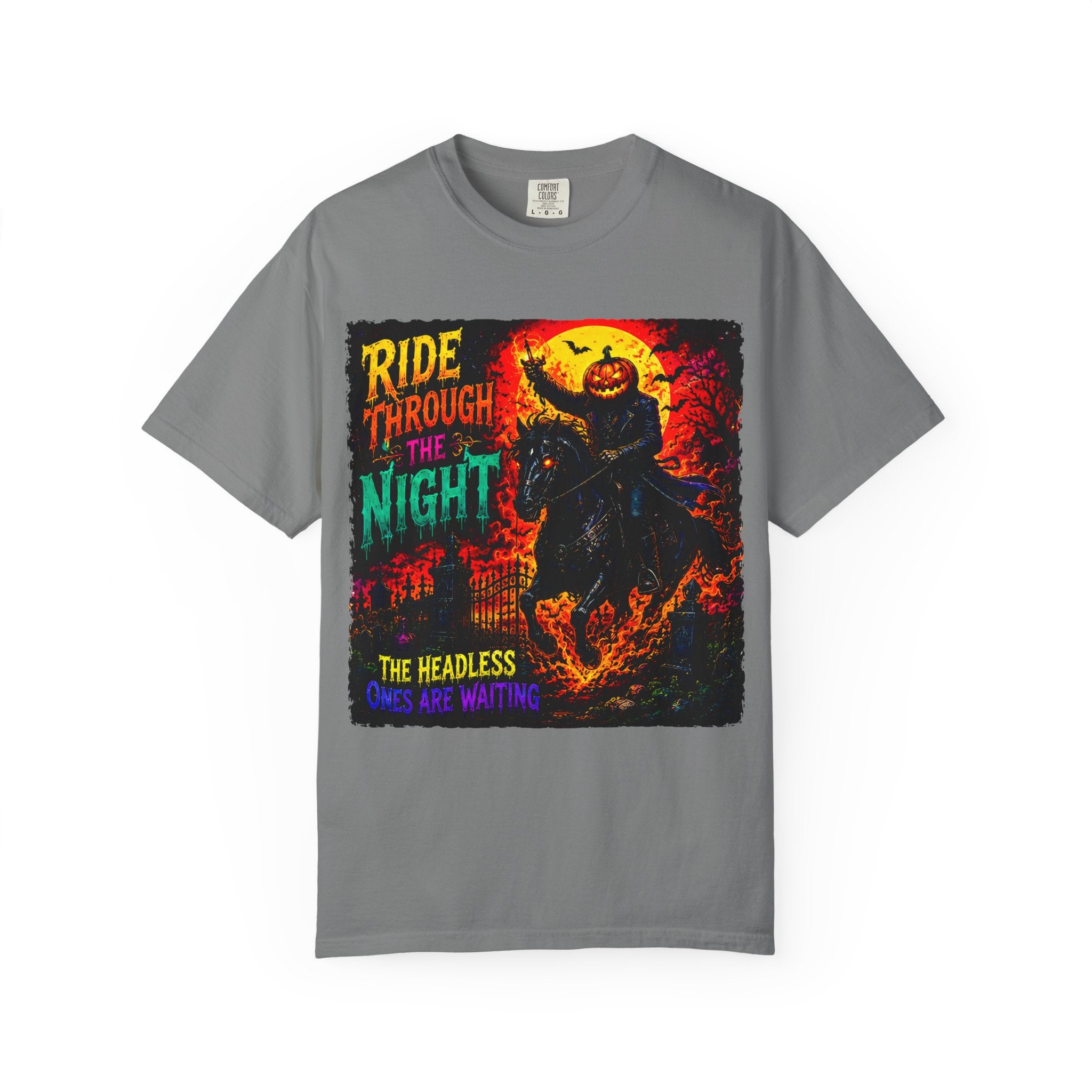 Ride Through the Night Halloween T-Shirt — Headless Horseman Graphic Tee