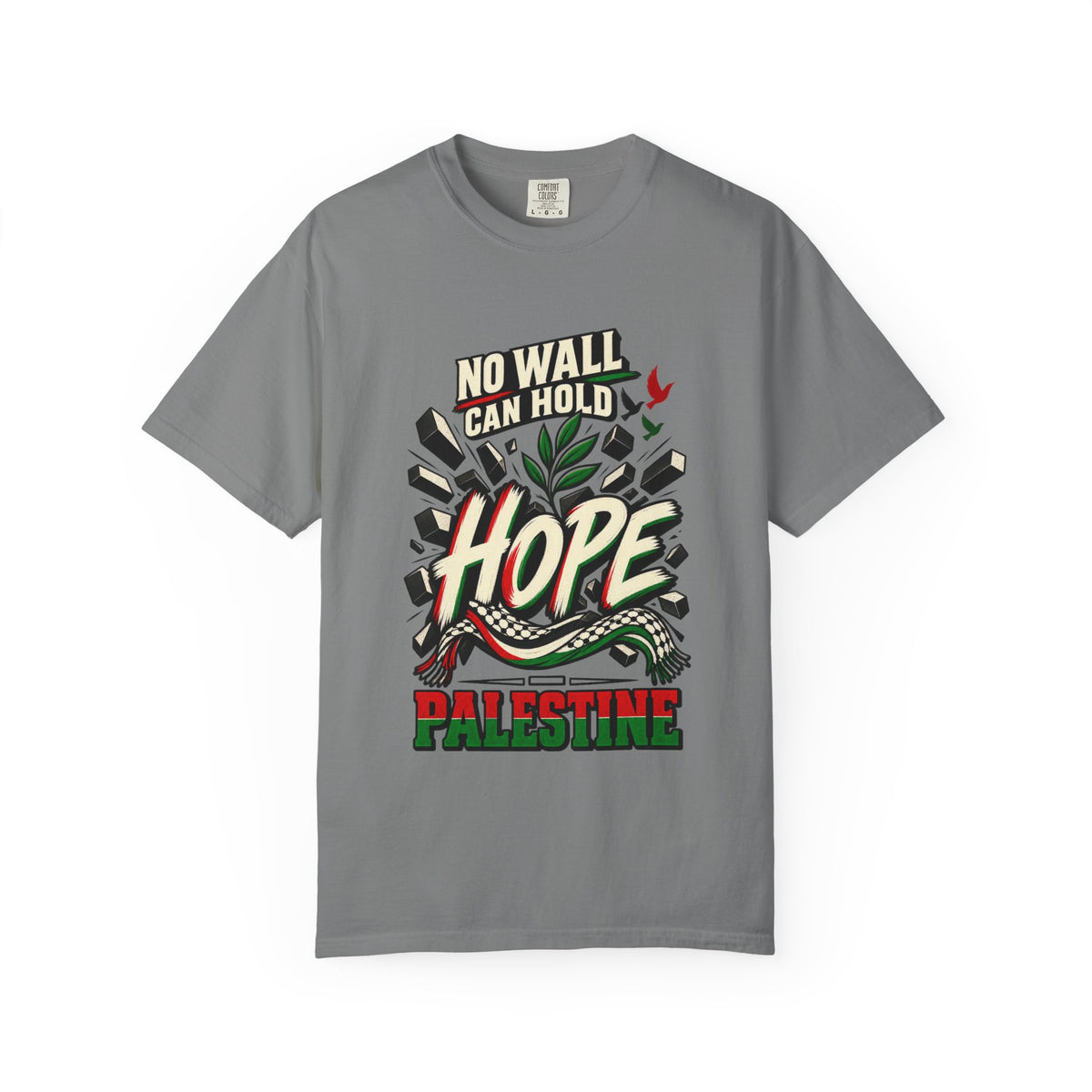 Hope Palestine T-Shirt — "No Wall Can Hold Hope" Solidarity Tee