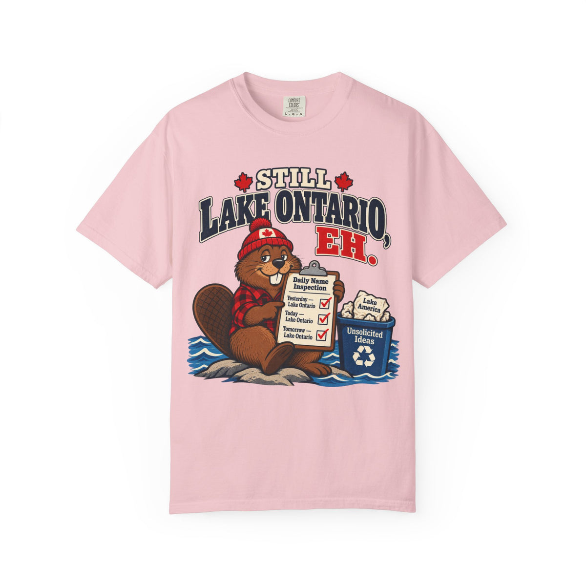 Still Lake Ontario, Eh T-Shirt — Cute Canadian Beaver Graphic Tee