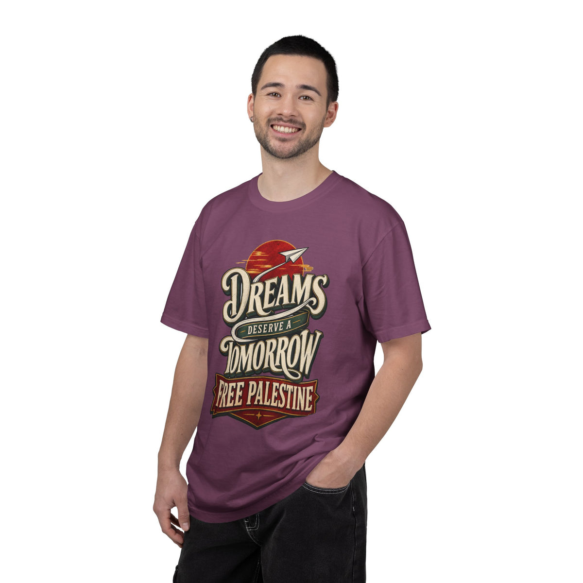 T-Shirt — "Dreams Deserve a Tomorrow: Free Palestine" Vintage Graphic Tee