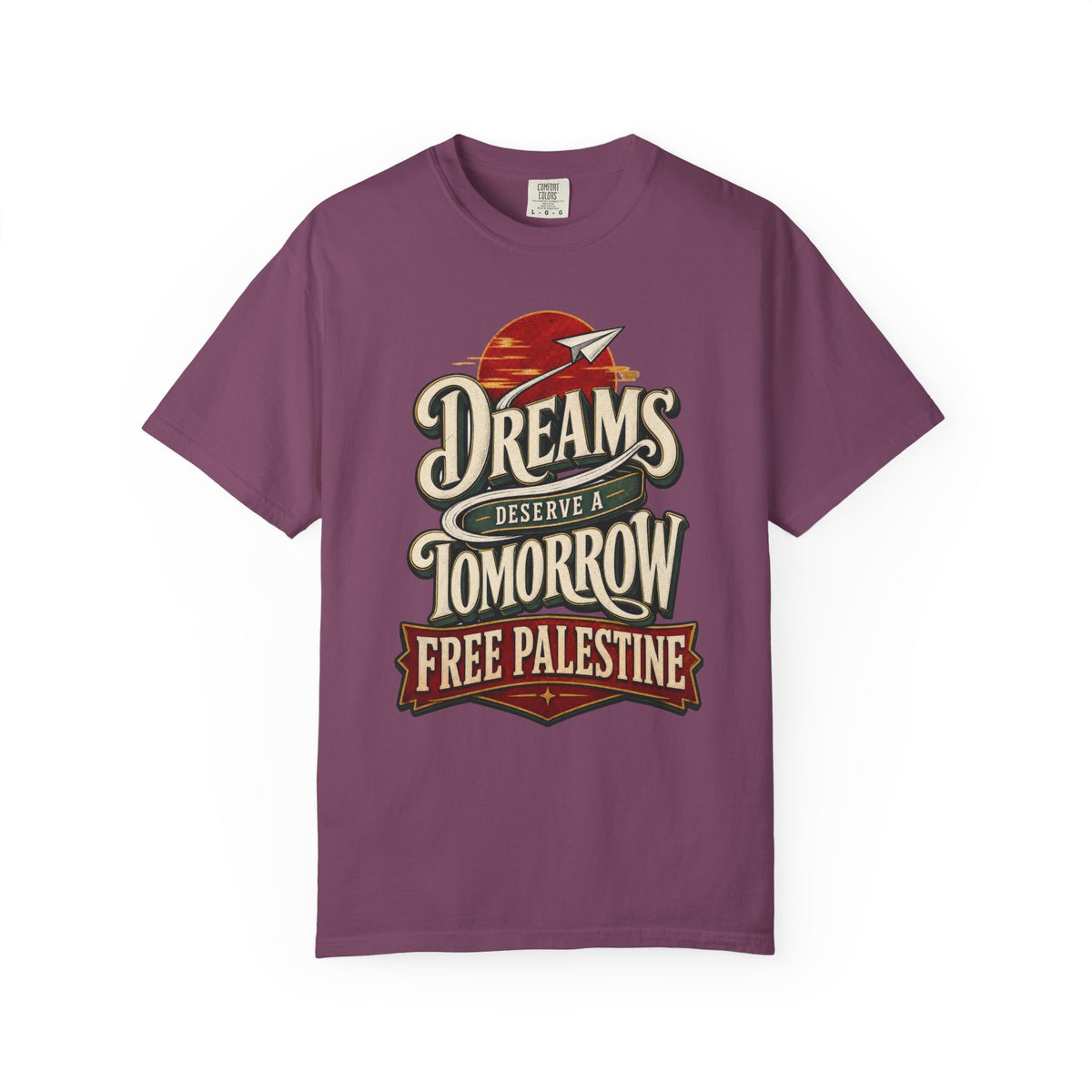 T-Shirt — "Dreams Deserve a Tomorrow: Free Palestine" Vintage Graphic Tee