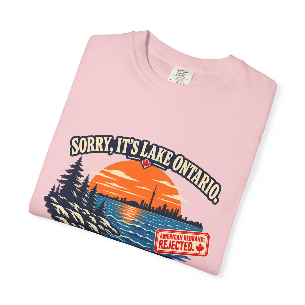 Lake Ontario Sunset T-Shirt — "Sorry, It's Lake Ontario" - Lake America Rejected