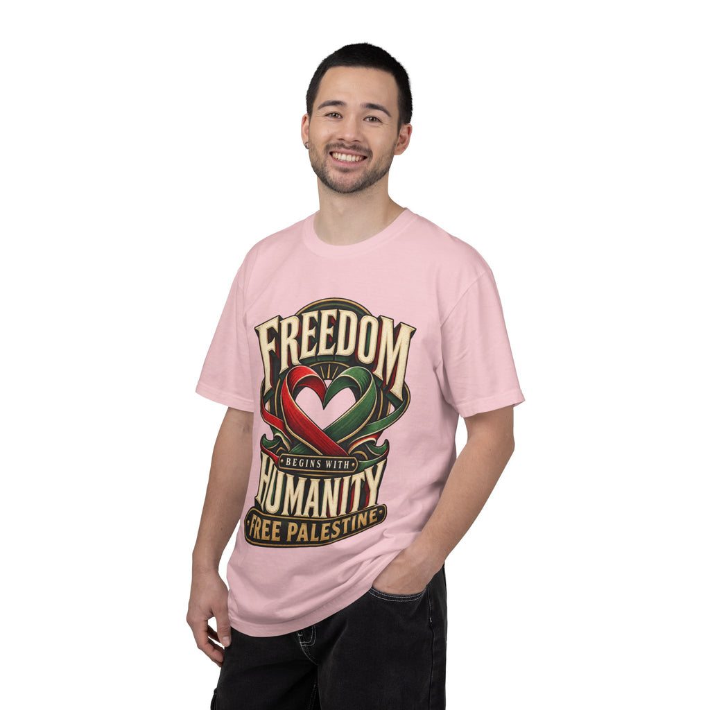 Freedom Begins With Humanity "Free Palestine" T-Shirt