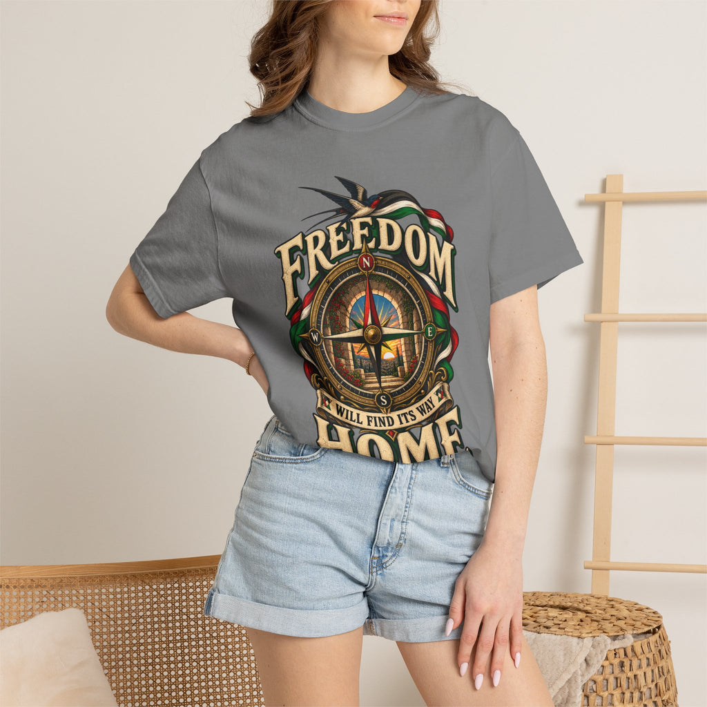 Freedom Will Find Its Way Home T-Shirt — Free Palestine Graphic T-Shirt