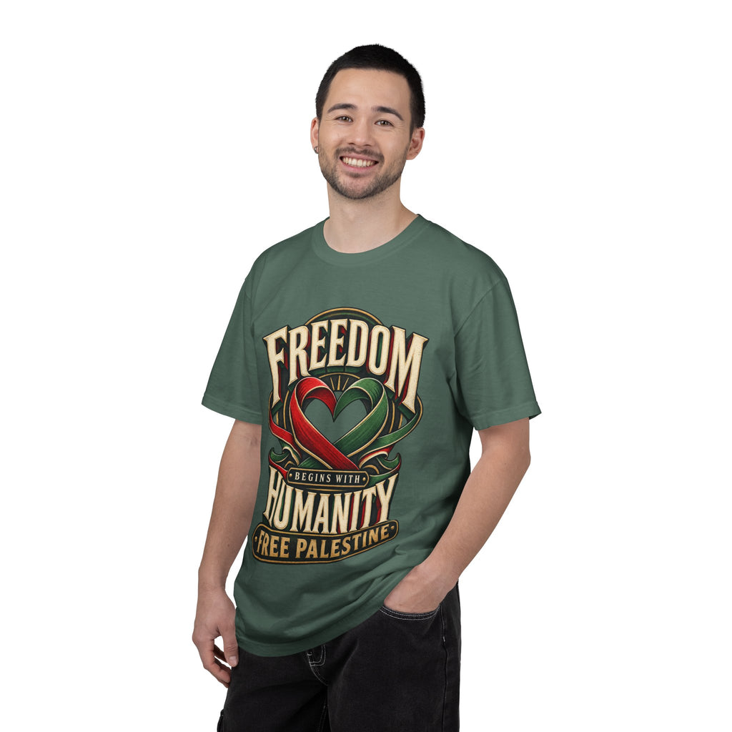 Freedom Begins With Humanity "Free Palestine" T-Shirt