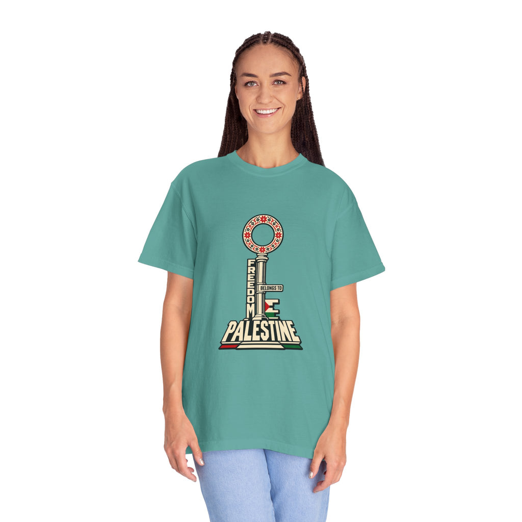Palestine Freedom Key T-Shirt — Retro Solidarity Graphic Tee