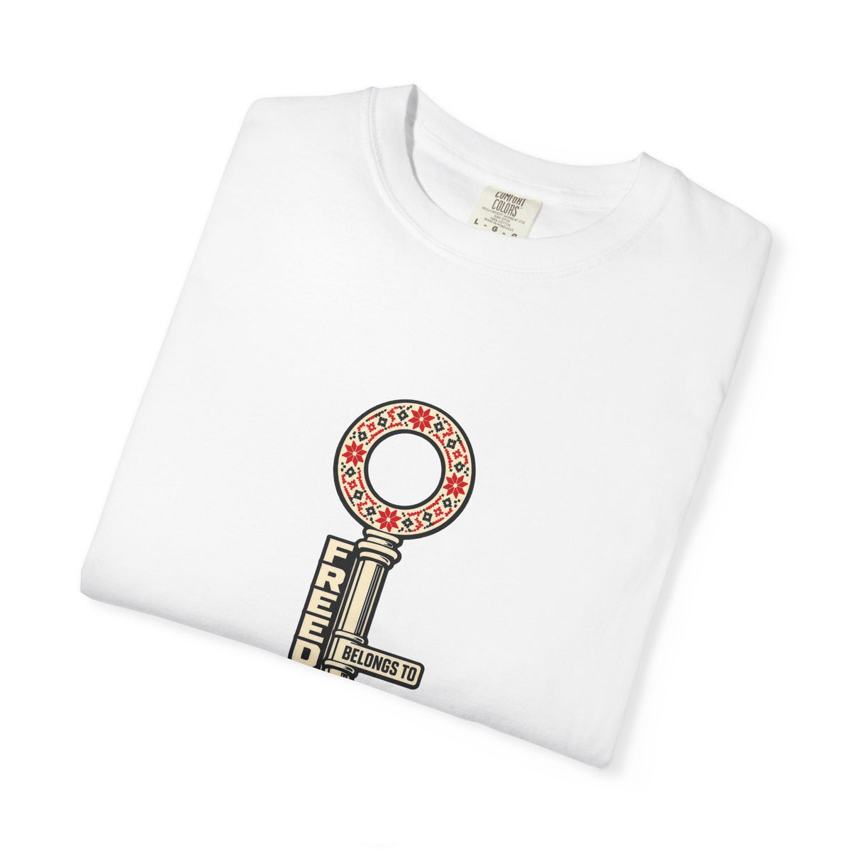 Palestine Freedom Key T-Shirt — Retro Solidarity Graphic Tee
