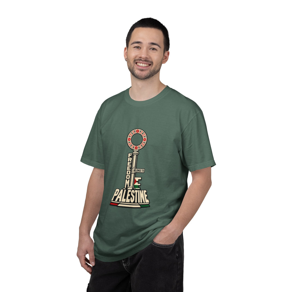 Palestine Freedom Key T-Shirt — Retro Solidarity Graphic Tee