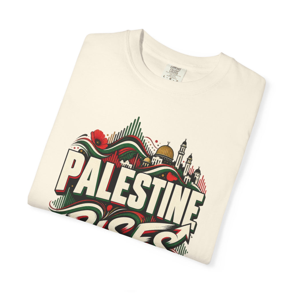 Palestine Rises Graphic T-Shirt — "Palestine Rises in Every Voice" Tee
