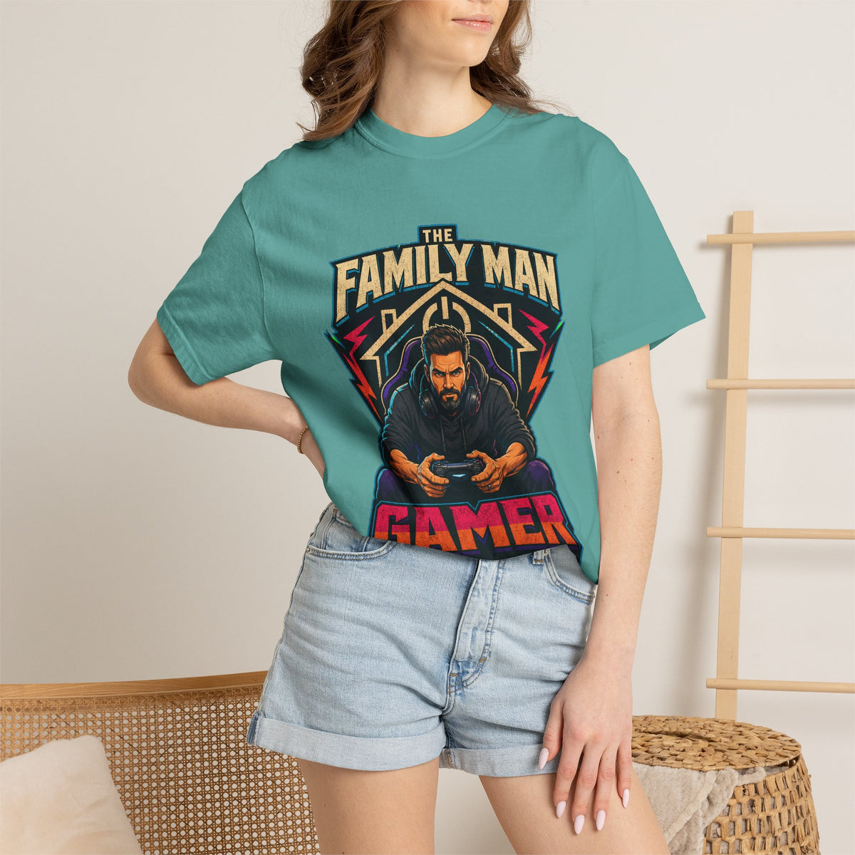 T-shirt Papa Gamer — T-shirt graphique "Le Gamer père de famille"